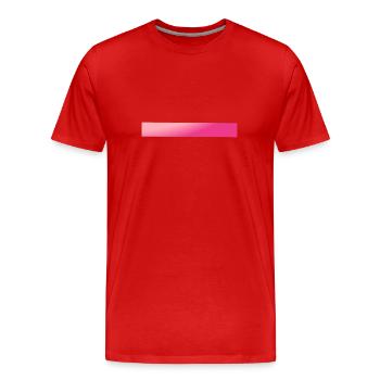 Barres dégradées roses - T-shirt bio Premium Homme - rouge - Devant - Damien (186cm)