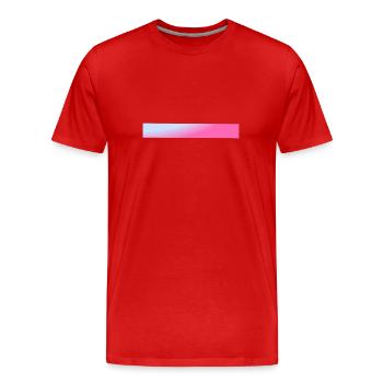 Barres Dégradé Bleu & Rose - T-shirt bio Premium Homme - rouge - Devant - Damien (186cm)