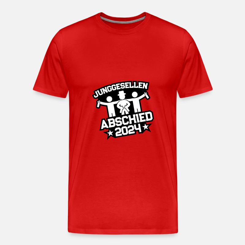 Junggesellenabschied 2024 - Männer Premium Bio T-Shirt - Rot