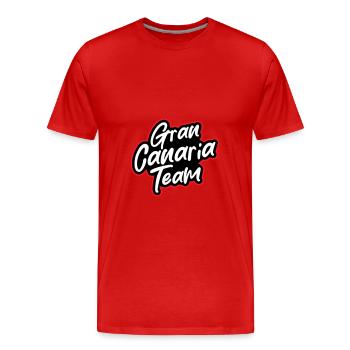 Gran Canaria Team - Männer Premium Bio T-Shirt - Rot - Vorne - Damien (186cm)