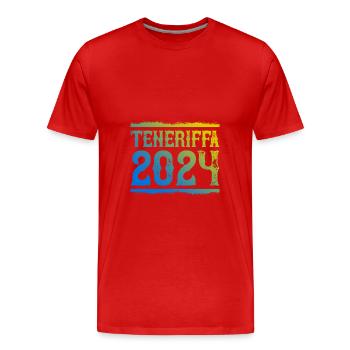Tenerife 2024 - Men's Premium Organic T-Shirt - red - Front - Damien (186cm)