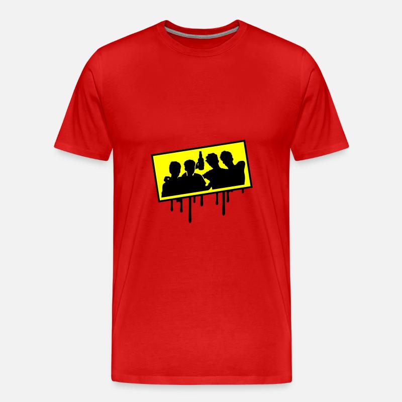 Junggesellen Party Team - Männer Premium Bio T-Shirt - Rot