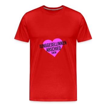 Junggesellinnenabschied Crew - Männer Premium Bio T-Shirt - Rot - Vorne - Damien (186cm)