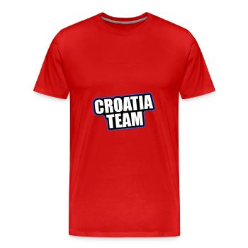 Vacances de voyage de l’équipe Croatie - T-shirt bio Premium Homme - rouge - Devant - Damien (186cm)