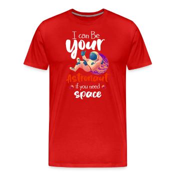 Logo de l’espace Star Spaceman - T-shirt bio Premium Homme - rouge - Devant - Damien (186cm)