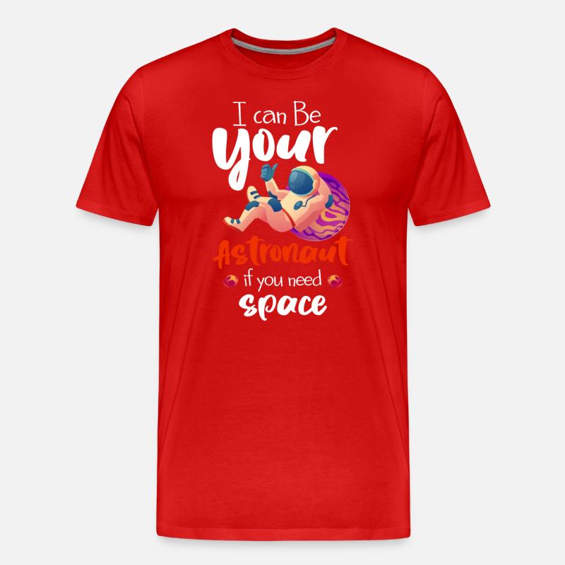 Weltall Logo Stern Spaceman - Männer Premium Bio T-Shirt - Rot