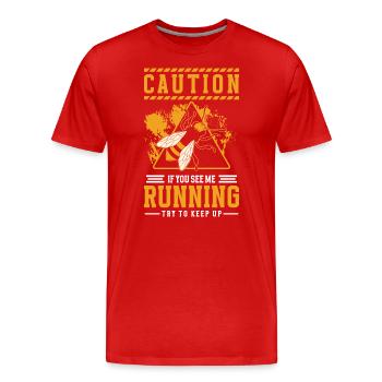 Miel Essaim d’abeilles Bourdon - T-shirt bio Premium Homme - rouge - Devant - Damien (186cm)
