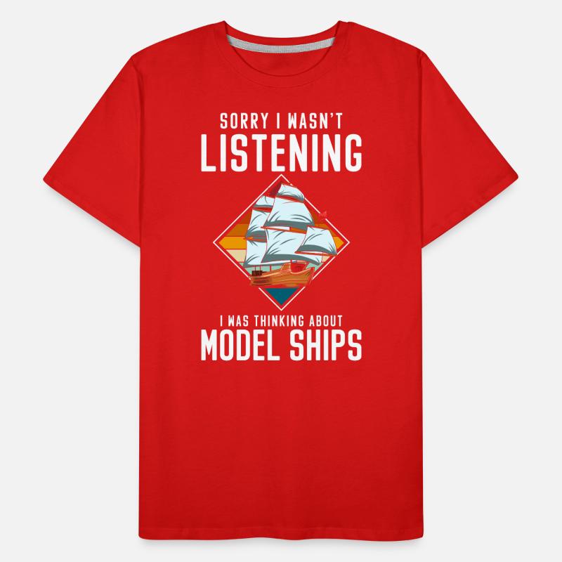 Maquette de bateau Hobby Water Model Builder T-shirt bio Premium Homme