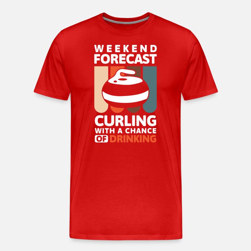 Curling Eiskalt Wischen - Männer Premium Bio T-Shirt - Rot