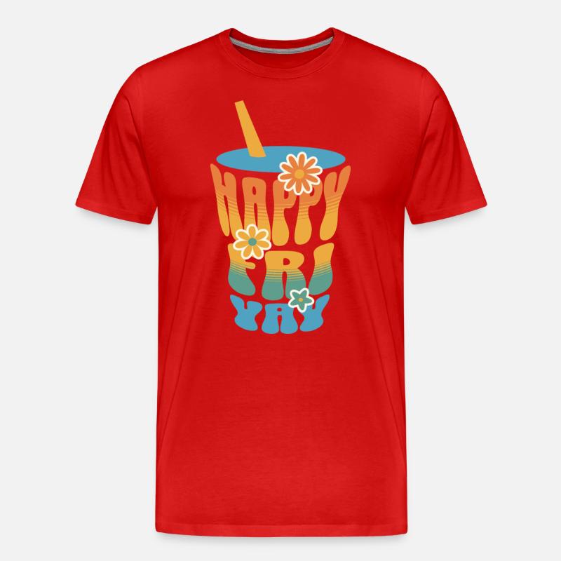 Humor Friday Lehrer-Wochenende - Männer Premium Bio T-Shirt - Rot