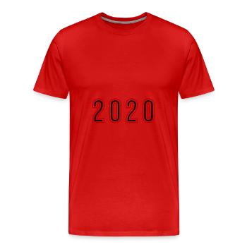 2020 Year Number - Men's Premium Organic T-Shirt - red - Front - Damien (186cm)