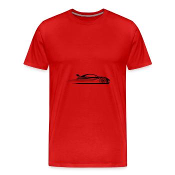 Car Racing Car Turbo - Men's Premium Organic T-Shirt - red - Front - Damien (186cm)