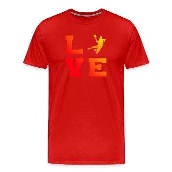 Jeux de Handball Handball Femmes Handball Handball Handball - T-shirt bio Premium Homme - rouge - Devant - Damien (186cm)