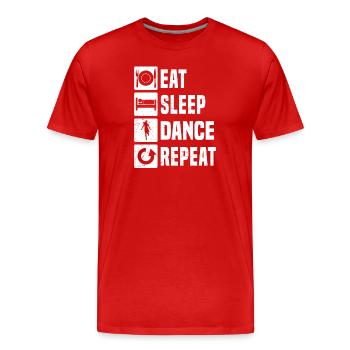 Shuffledancer Shuffle Dance Dance Pour Hommes - T-shirt bio Premium Homme - rouge - Devant - Damien (186cm)
