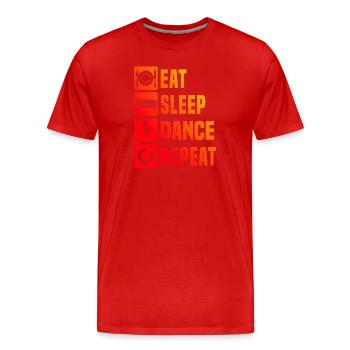 Hommes Shuffel Dance Shuffle Girl Femmes - T-shirt bio Premium Homme - rouge - Devant - Damien (186cm)