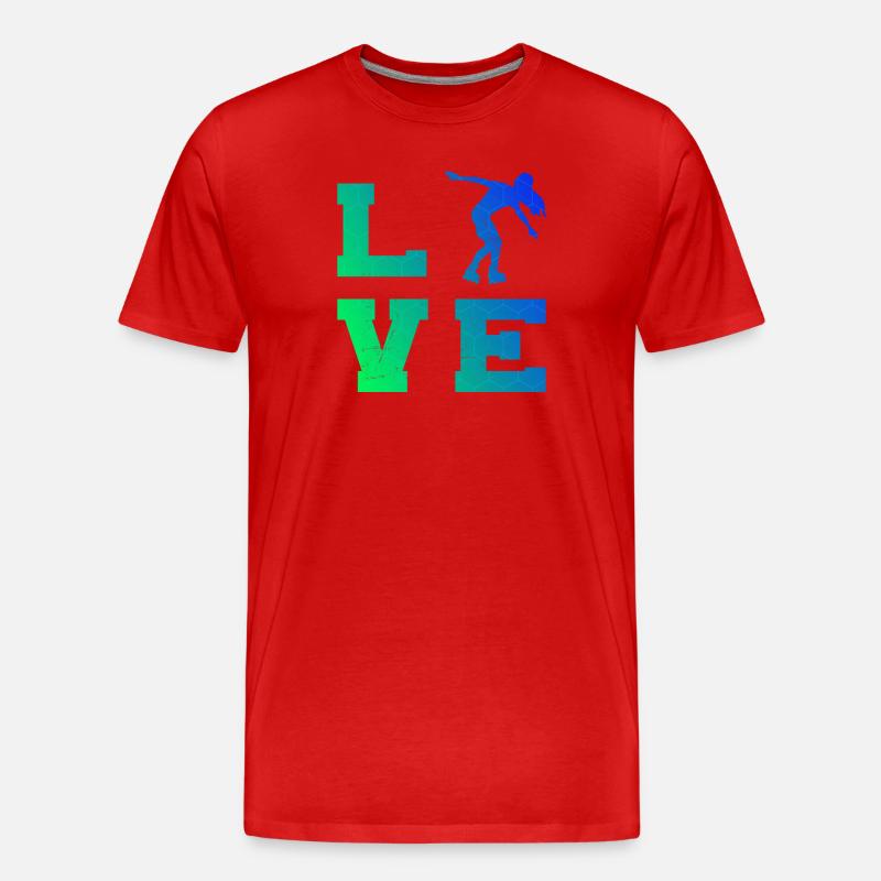 Roller Skates Roller Skating Rollerskate - Männer Premium Bio T-Shirt - Rot