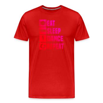 Shuffle Dance Shuffle Girl Shuffledancer pour femmes - T-shirt bio Premium Homme - rouge - Devant - Damien (186cm)