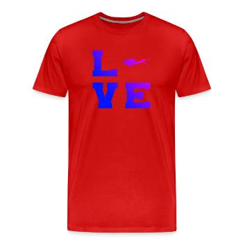 Plongée Scuba Divers Scuba Diver Plongeurs - T-shirt bio Premium Homme - rouge - Devant - Damien (186cm)