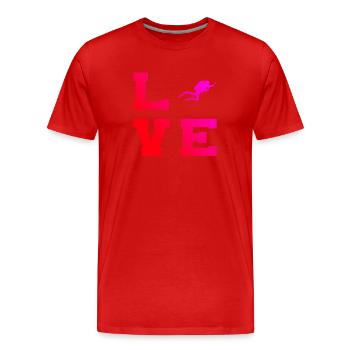 Scuba Tauchen Diving Scuba Taucher Scuba Diver - Men's Premium Organic T-Shirt - red - Front - Damien (186cm)