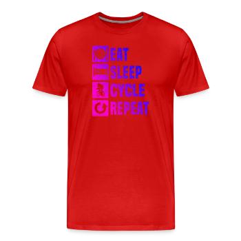 Road Bike Men's Road Bike Road Bike - Men's Premium Organic T-Shirt - red - Front - Damien (186cm)