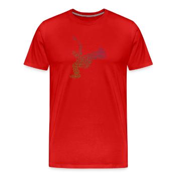 Femmes Hommes Bboy Hip Hop Breakdance Bgirl - T-shirt bio Premium Homme - rouge - Devant - Damien (186cm)