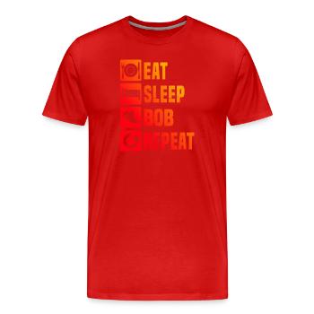 Bob fahren Herren Bobbahn Bob Bobsport Damen - Männer Premium Bio T-Shirt - Rot - Vorne - Damien (186cm)