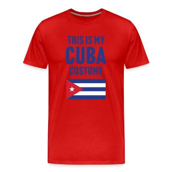 C’est mon costume de Cuba - T-shirt bio Premium Homme - rouge - Devant - Damien (186cm)