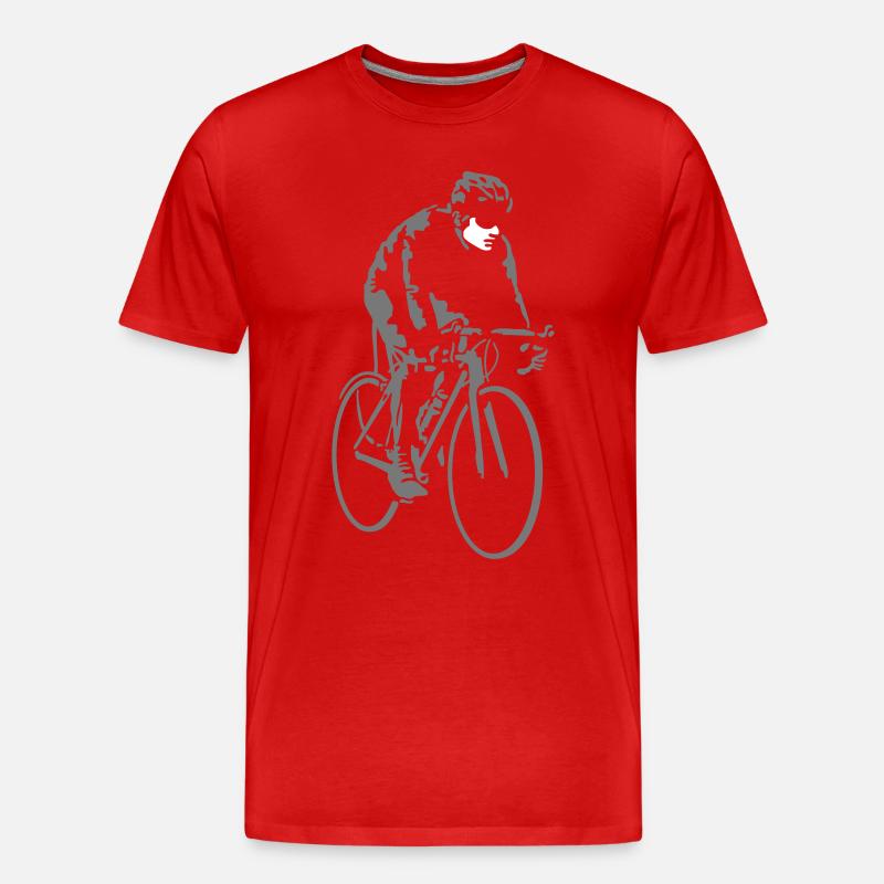 radfahrer_042013_a_2c - Männer Premium Bio T-Shirt - Rot