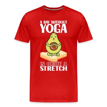 Avocado Toast - Männer Premium Bio T-Shirt - Rot - Vorne - Damien (186cm)