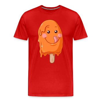 Eis am Stiel Comic - Männer Premium Bio T-Shirt - Rot - Vorne - Damien (186cm)