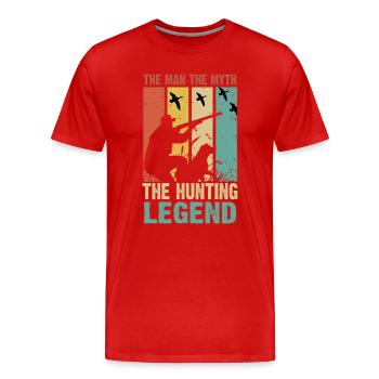 Jäger Jagen - Männer Premium Bio T-Shirt - Rot - Vorne - Damien (186cm)