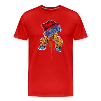 Spray Can Master - Men's Premium Organic T-Shirt - red - Front - Damien (186cm)