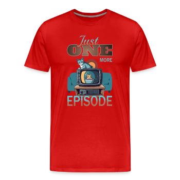 Chat dans les airs - T-shirt bio Premium Homme - rouge - Devant - Damien (186cm)
