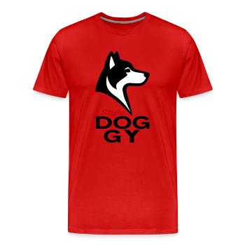 Dogstyle - T-shirt bio Premium Homme - rouge - Devant - Damien (186cm)