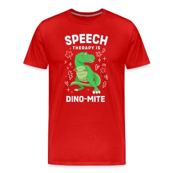 Speech Therapy Speech Therapist Speech Therapist - Men's Premium Organic T-Shirt - red - Front - Damien (186cm)