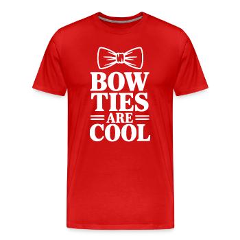 Bow Ties Are Cool - Men's Premium Organic T-Shirt - red - Front - Damien (186cm)