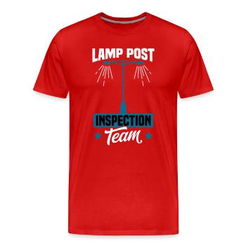 Street Light Inspection Utility Worker Art - Men's Premium Organic T-Shirt - red - Front - Damien (186cm)