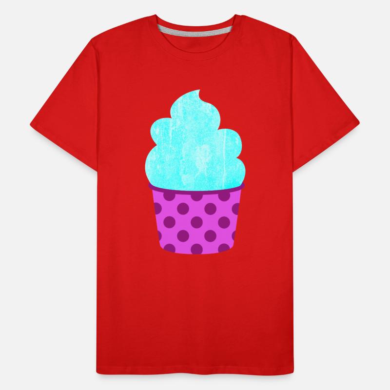 Eis Eiscreme Eiskrem Dots Punkte Softeis Sommer Männer Premium Bio T-Shirt