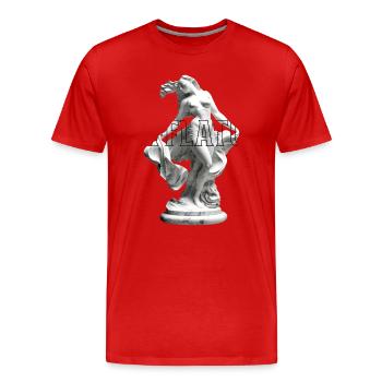 Sculpture en marbre : Danse - T-shirt bio Premium Homme - rouge - Devant - Damien (186cm)