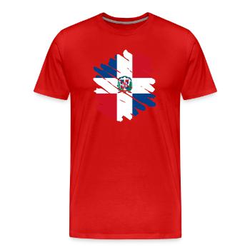 République dominicaine Drapeau Dom Rep Drapeau Voyage - T-shirt bio Premium Homme - rouge - Devant - Damien (186cm)
