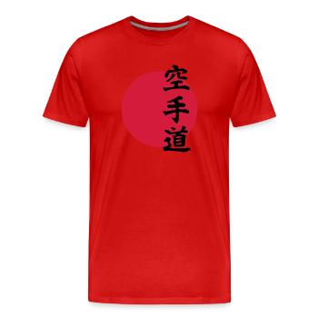 karate - Men's Premium Organic T-Shirt - red - Front - Damien (186cm)