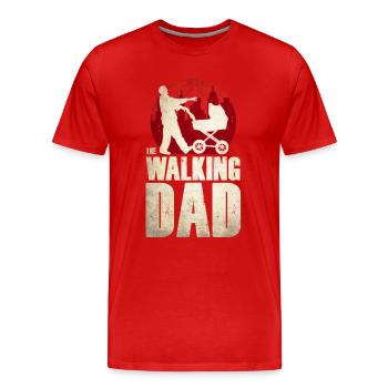 The walking Dad Kinderwagen Papa Zombie Vater - Männer Premium Bio T-Shirt - Rot - Vorne - Damien (186cm)