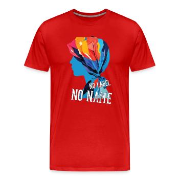 Freiheit der Vielfalt Tuch - Männer Premium Bio T-Shirt - Rot - Vorne - Damien (186cm)