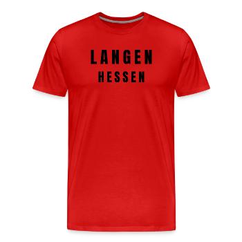 Langen, Hesse - T-shirt bio Premium Homme - rouge - Devant - Damien (186cm)