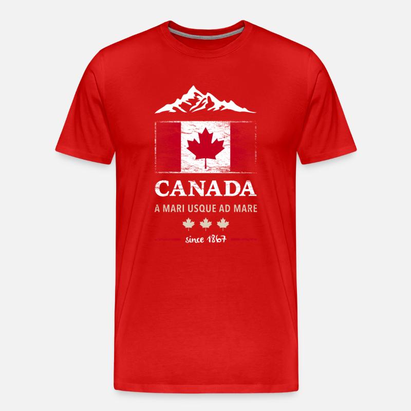 Canada, Ottawa, Maple Leaf Maple Leaf Canada Amérique - T-shirt bio Premium Homme - rouge
