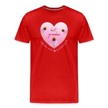 best grandma granny - Männer Premium Bio T-Shirt - Rot - Vorne - Damien (186cm)
