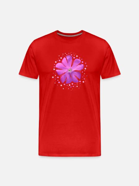 pink flower - Men's Premium Organic T-Shirt - red