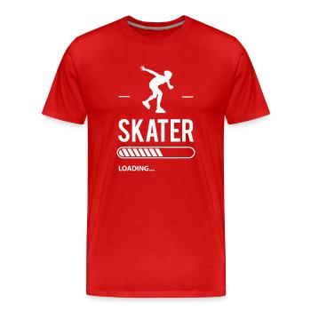 Skater loading - T-shirt bio Premium Homme - rouge - Devant - Damien (186cm)