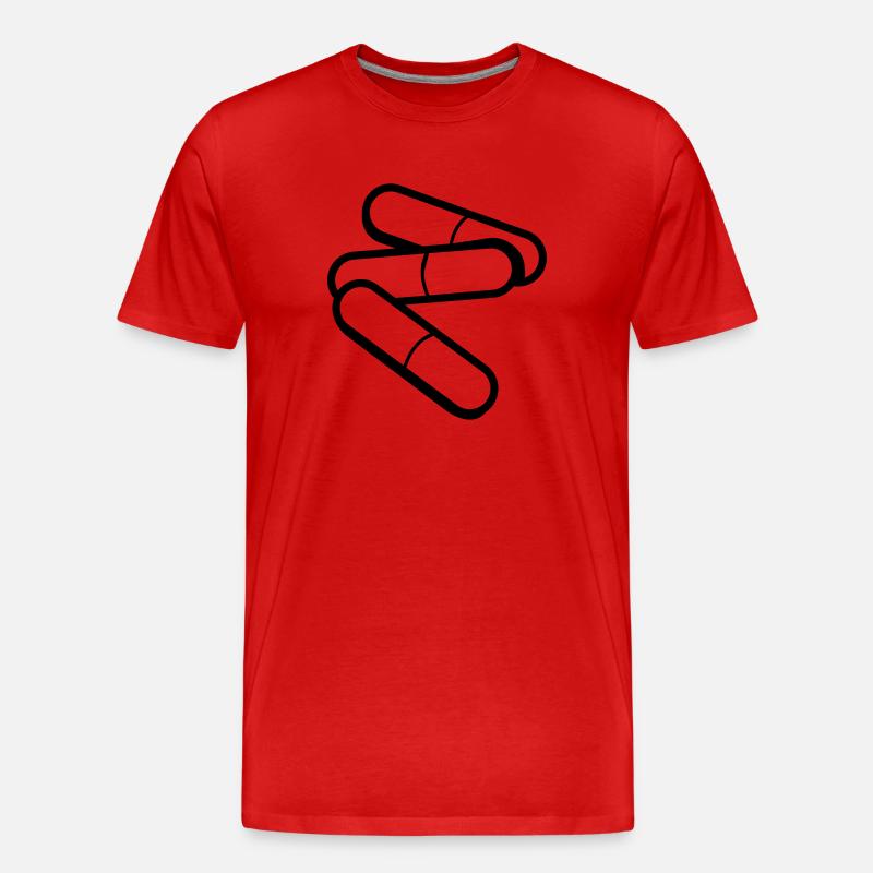 Pillen - Männer Premium Bio T-Shirt - Rot