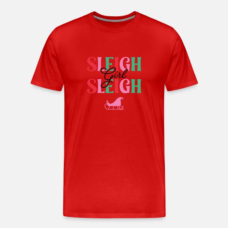 Schlitten Mädchen Schlitten - Männer Premium Bio T-Shirt - Rot